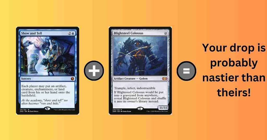 MTG Show and Tell plus Blightsteel Colossus combo