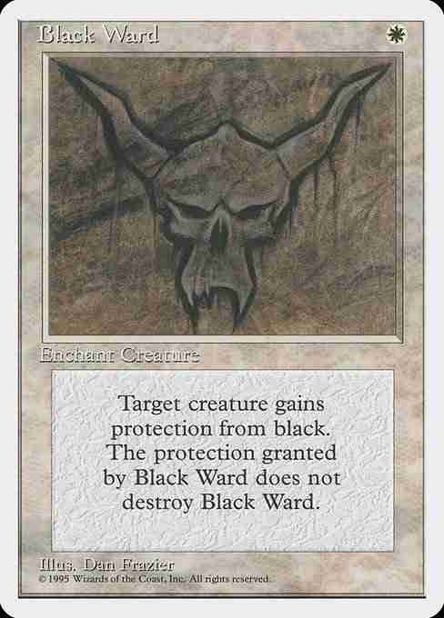 MTG Black Ward card