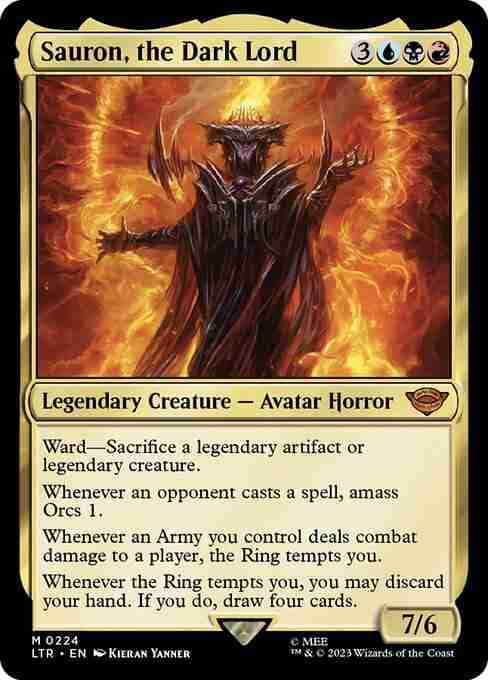 MTG Sauron, the Dark Lord card