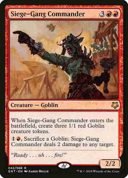 MTG Siege-Gang Commander card