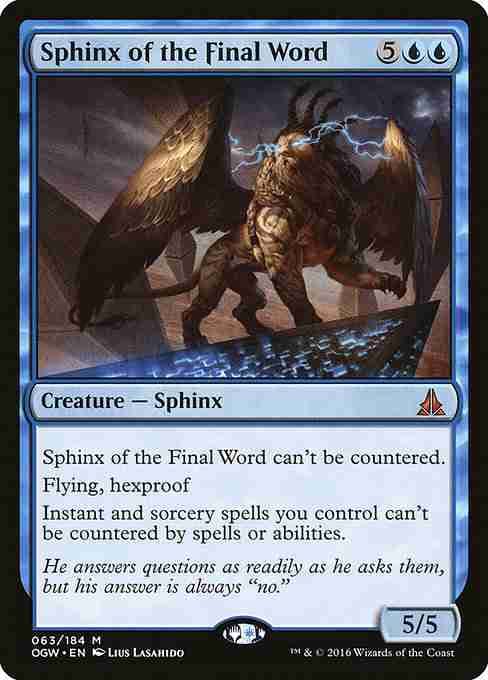 MTG Sphinx of the Final Word card