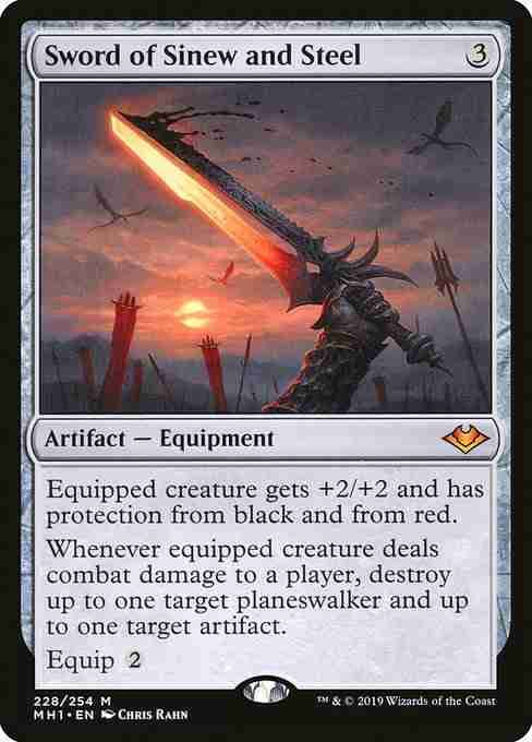 MTG Sword of Sinew and Steel card