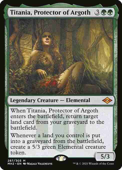 MTG Titania, Protector of Argoth card