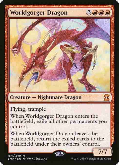 MTG Worldgorger Dragon card
