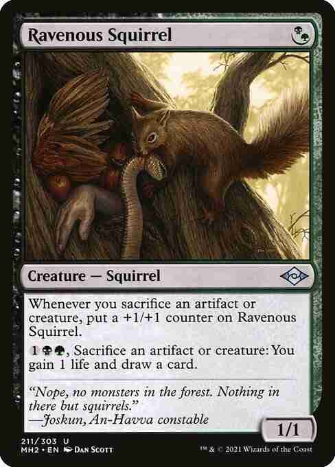 MTG Ravenous Squirrel card