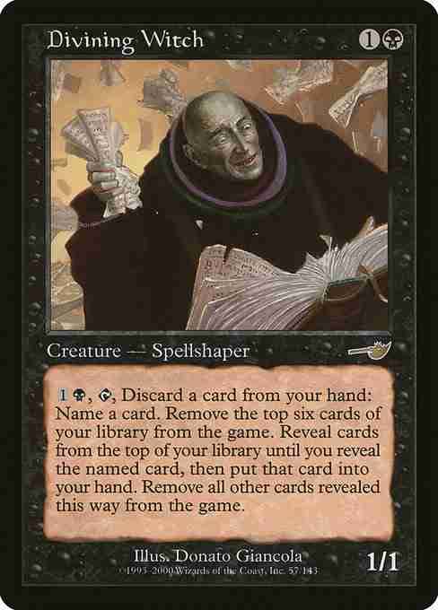 MTG Divining Witch card