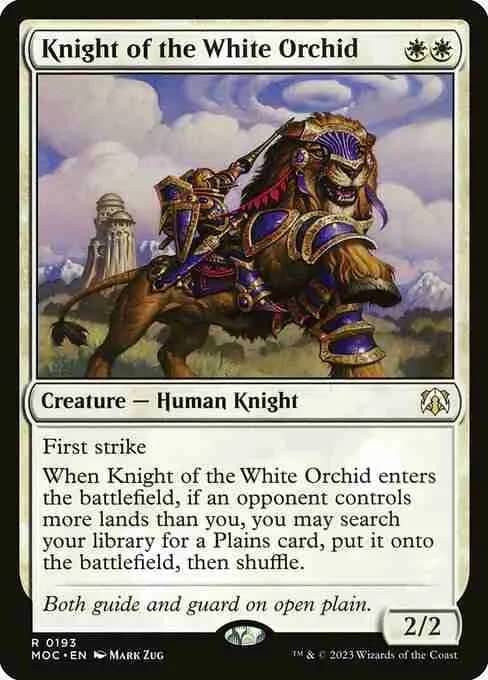 MTG Knight of the White Orchid card