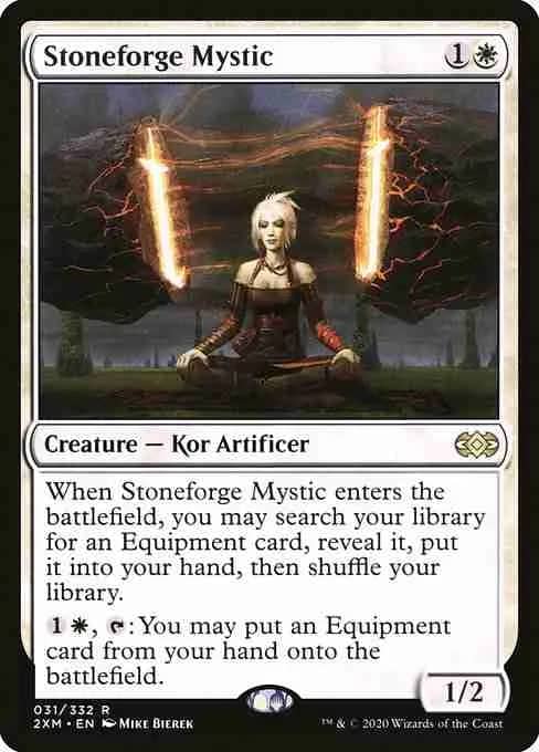 MTG Stoneforge Mystic, one of the most powerful mono white tutor cards