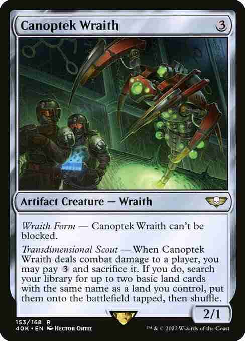 MTG Canoptek Wraith card