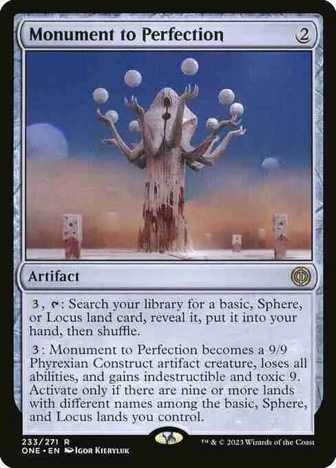 MTG Monument to Perfection card one of the best colorless tutor cards for lands