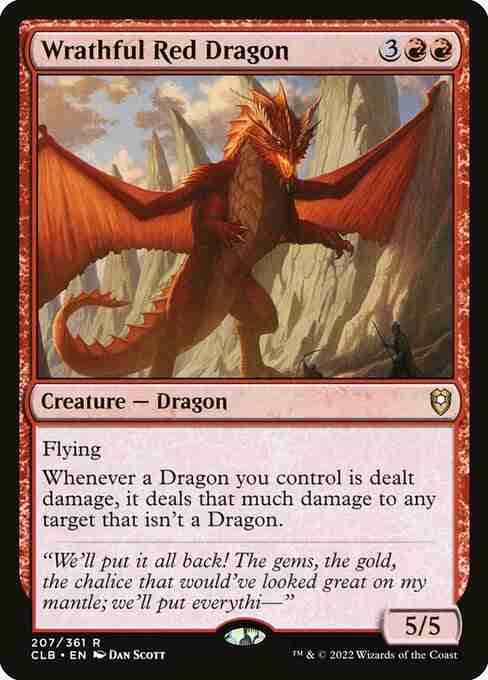 MTG Wrathful Red Dragon card