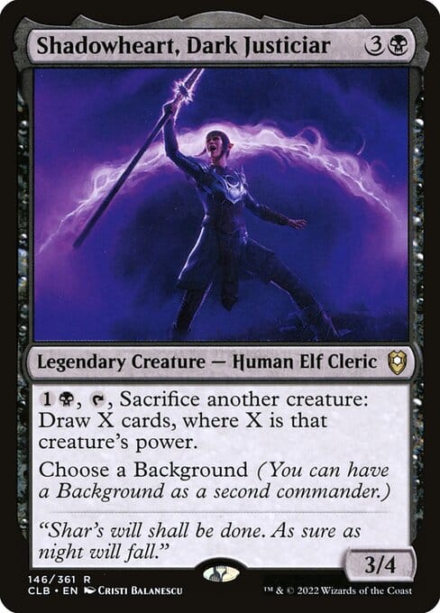 MTG Shadowheart, Dark Justiciar card