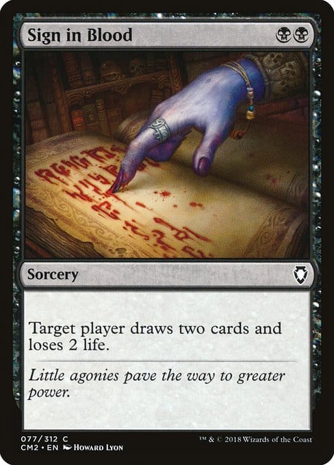 MTG Sign in Blood card