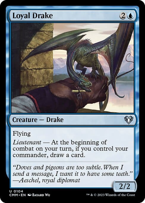 MTG Loyal Drake blue draw creature card