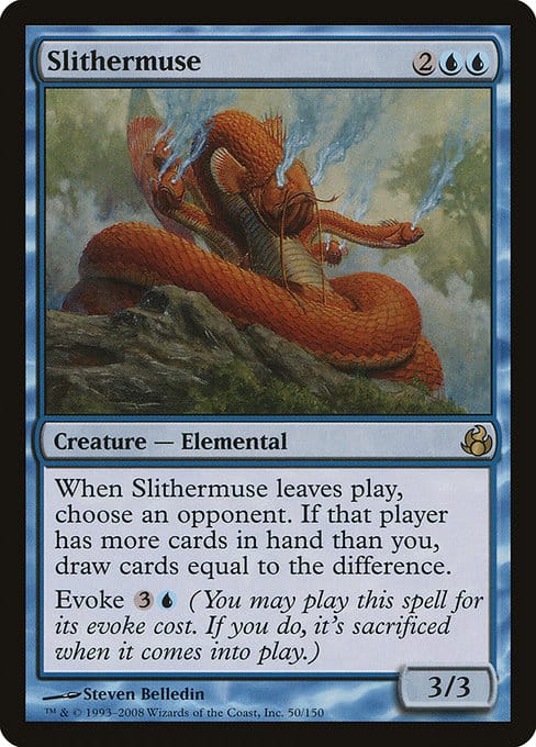 MTG Slithermuse blue card draw creature card with evoke