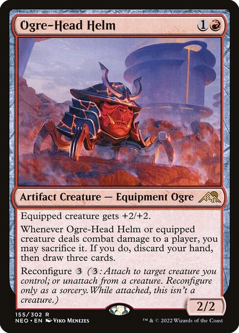 MTG Ogre-Head Helm card