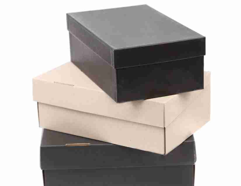 Card storage boxes stacked